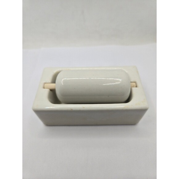 Vintage Wilson Jones CO USA No. 06 Porcelain Stamp Envelope Roller Moistener Wet - Picture 3 of 7